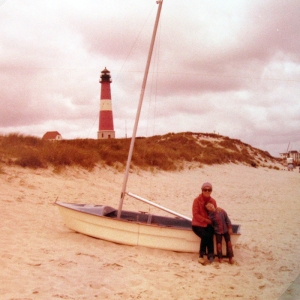 1977 sylt lighthouse with mom